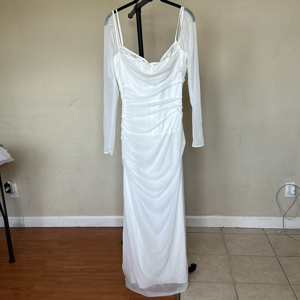 HOUSE OF CB M D-DD  'Katarina' White Maxi Dress‎ NWOT size M - Picture 6 of 17